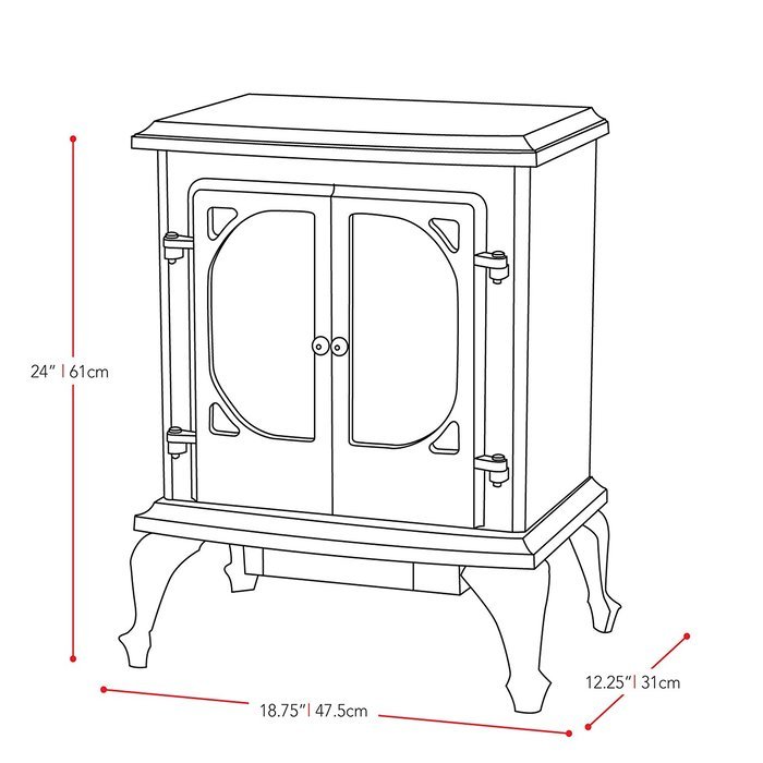 CorLiving FPE-300-F Free Standing Electric Fireplace N7