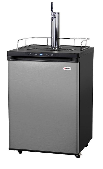 Kegco K309SS-1P Digital Keg Beer Cooler - Premium Single Faucet D System Kit - Stainless Door N4