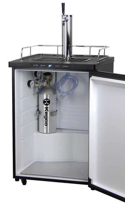 Kegco K309SS-1P Digital Keg Beer Cooler - Premium Single Faucet D System Kit - Stainless Door N5