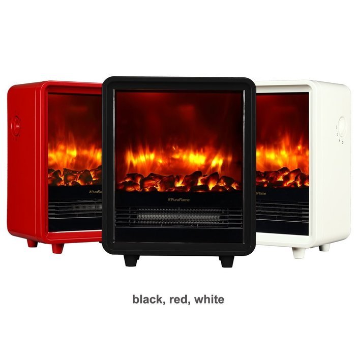 PuraFlame Octavia White 12 inch Portable electric Heater, Eco freindly, 1500W N15