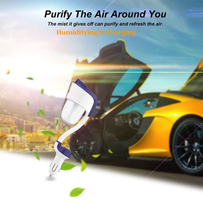 Anself DC 12V USB Portable Car Auto Humidifier Freshener Aroma Essential Oil Diffuser Aromatherapy Mist Maker... N4
