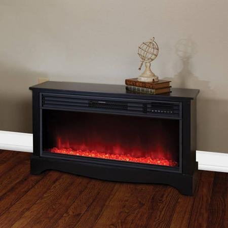 Lifesmart Products ZCFP1034US Low Profile Electric Media Fireplace Heater, Black