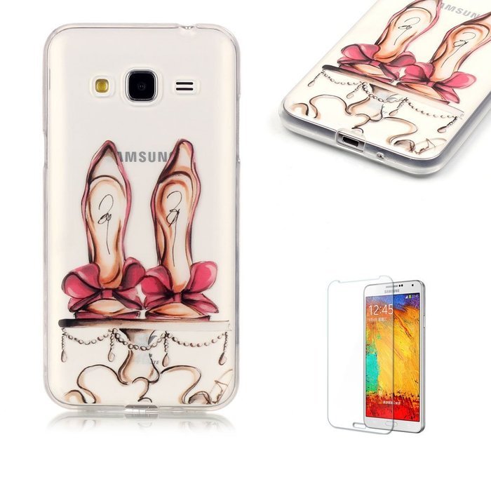 Galaxy J120(2016 Model) TPU Case with Free Screen Protector,Funyye See Through Transparent Soft Rubber Silicone... N77