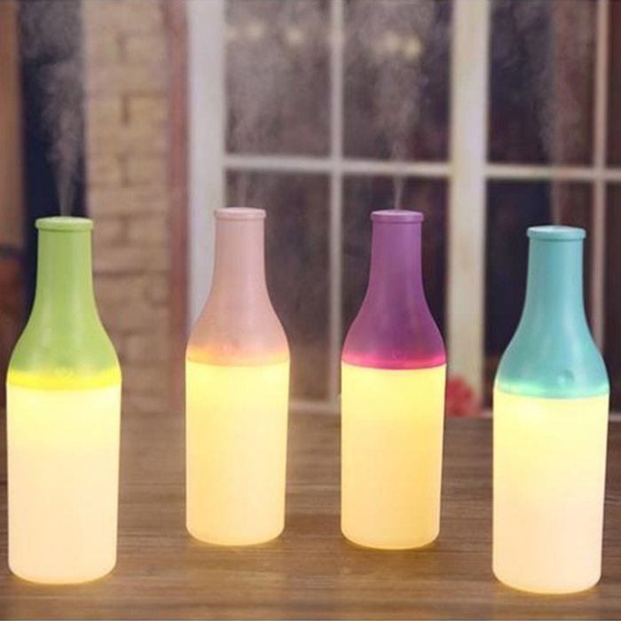 Happy Hours - Cool Bottle USB Air Humidifier with Led Night Lights Function / Aromatherapy Essential Oil Diffuser... N14