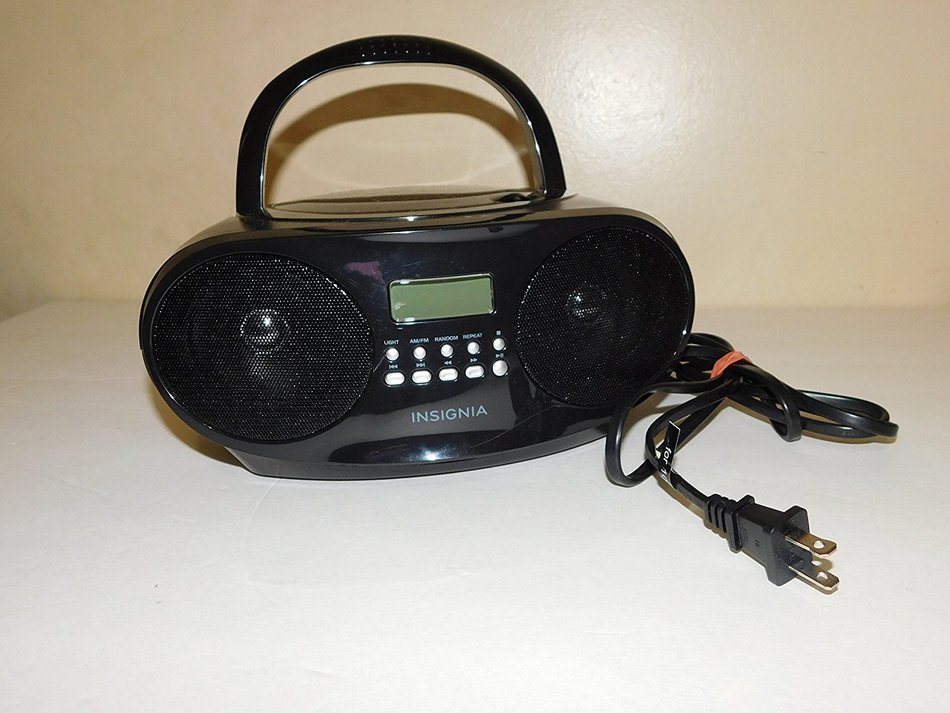 Insignia - CD Boombox with AM/FM Tuner - Black N4