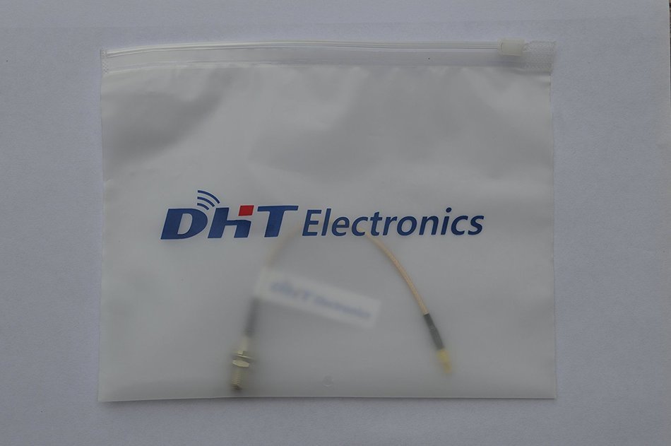 DHT Electronics RF coaxial coax cable assembly MCX male to F female 6''