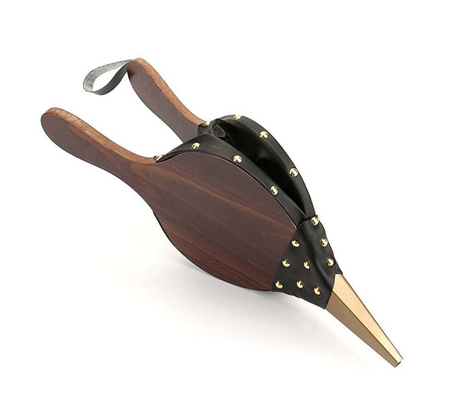 Tosnail Wood Bellows, Fireplace Bellows 15.5" x 6.5", Wood Bellows, Brown Color N6