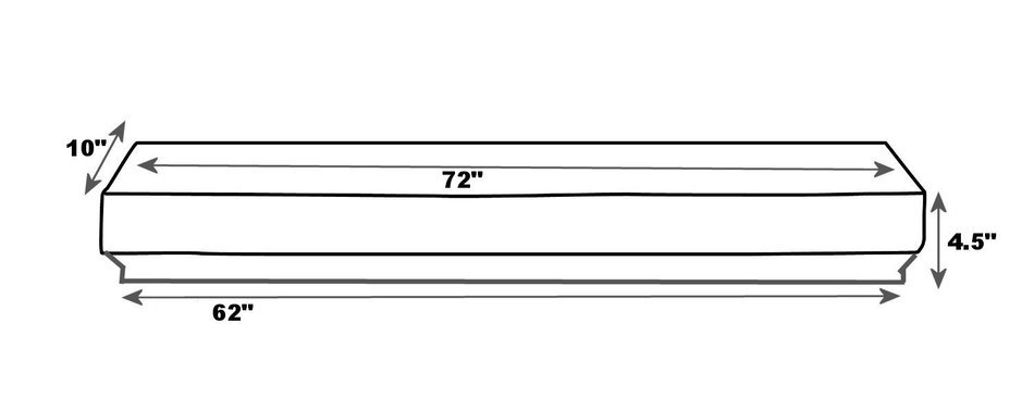 Pearl Mantels 418-60 Homestead Unfinished Fireplace Mantel Shelf, Length 60-Inch N2