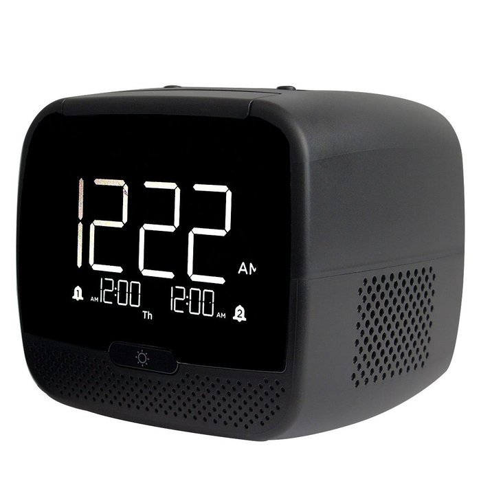 Tivdio RT-4503 Dual Alarm Clock Radio With Wireless Speaker FM 2 Port Smart Phone Charger Snooze Sleep Timer Battery... N3
