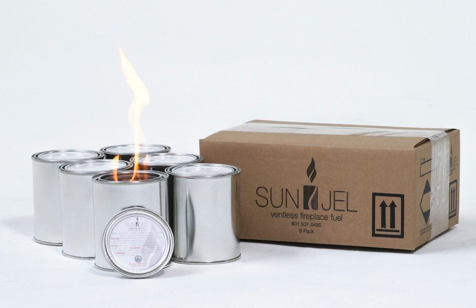 SunJel Fume-free Firespace Gel Fuel Canister, Pure Gel, 24-Pack N6