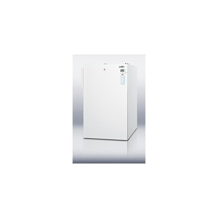 Summit AccuCold CM411LPLUS 20" Freestanding Refrigerator-Freezer with 4.1 Cu. Ft. Capacity Traceable Thermometer...