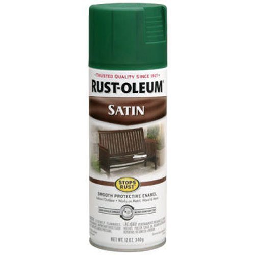 Rust-Oleum 7732830 Satin Enamel Spray, 12-Ounce, Hunter Green by Rust-Oleum