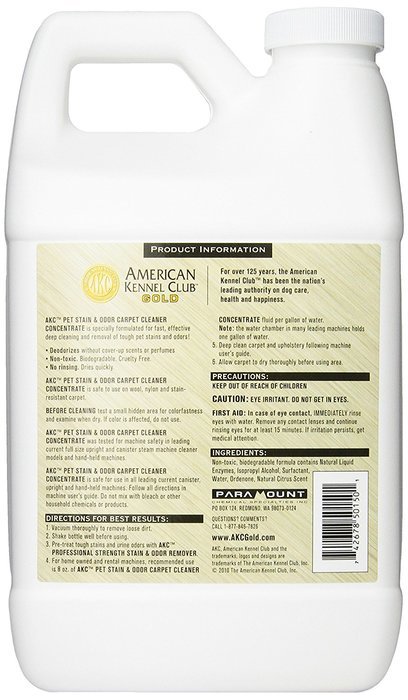 AMERICAN KENNEL CLUB GOLD 2X Carpet and Upholstery Concentrate Cleaning Solution, 48-Ounce N3