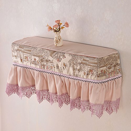 UAI-Qing Ming Shang he hanging hood-mounted air conditioner cover fabric dust cover,Coffee color N3