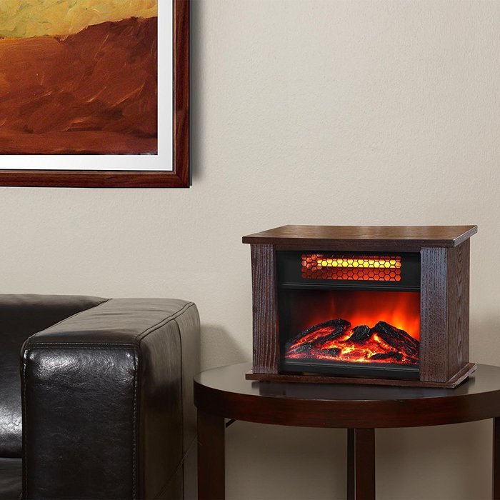 LifePro LS-PCFP1056 750W Mini Fireplace Heater, Infrared Quartz, 14-Inch N3