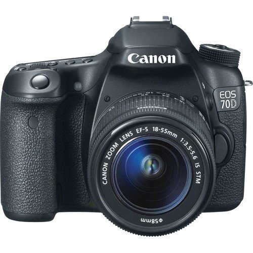 Canon EOS 70D Digital SLR Camera with 18-55mm STM Lens (International Model) No Warranty