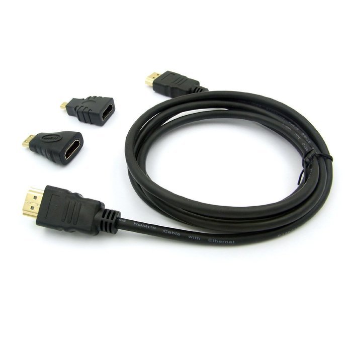 LeaningTech H-HMM-02 High-Speed (3 in 1) HDMI to MINI/MICRO Adapter +HDMI Cable Kit, TV Connector for HDMI DC,... N2