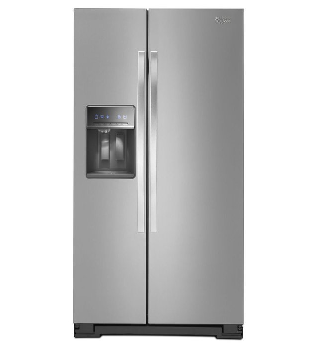 Whirlpool WRS321CDBM 21.4 Cu. Ft. Stainless Steel Counter Depth Side-by-Side Refrigerator - Energy Star
