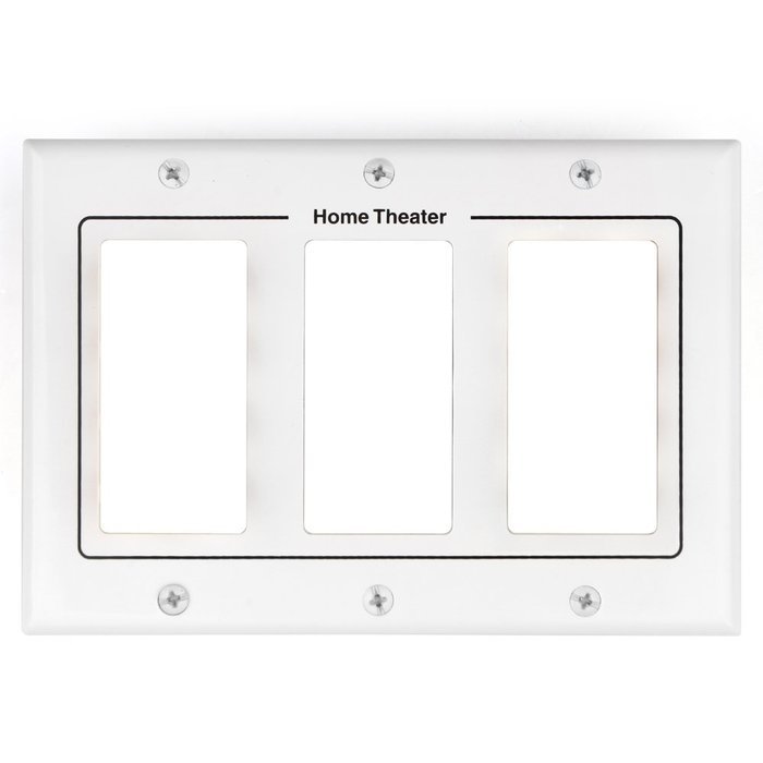 TNP Home Theater Wall Plate - 3-Gang 7.2 Surround Sound Distribution w/ Premium Gold Plated Copper Banana Binding... N25