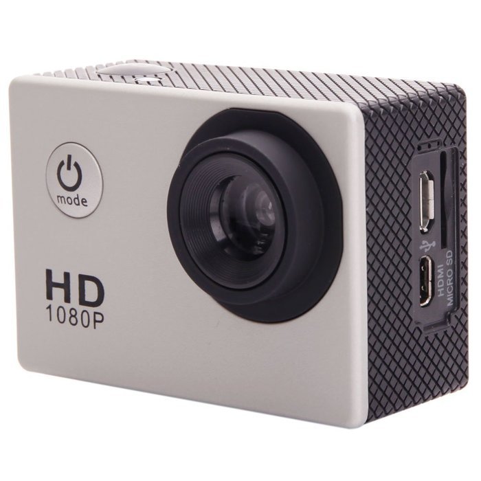 Olymstore Full HD 1080P Waterproof 140-Degree Wide-angle Lens Mini Sports DV (US Standard) Silver N8