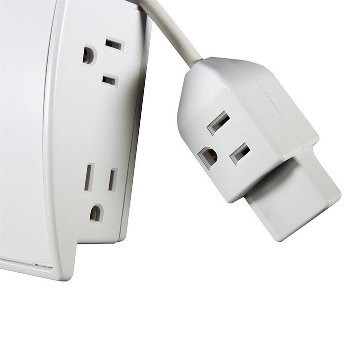 Arista xtendacord EXT-007 Surge protector with 6' Built-In Retractable Extension Cord, Total of 6 Outlets with... N2