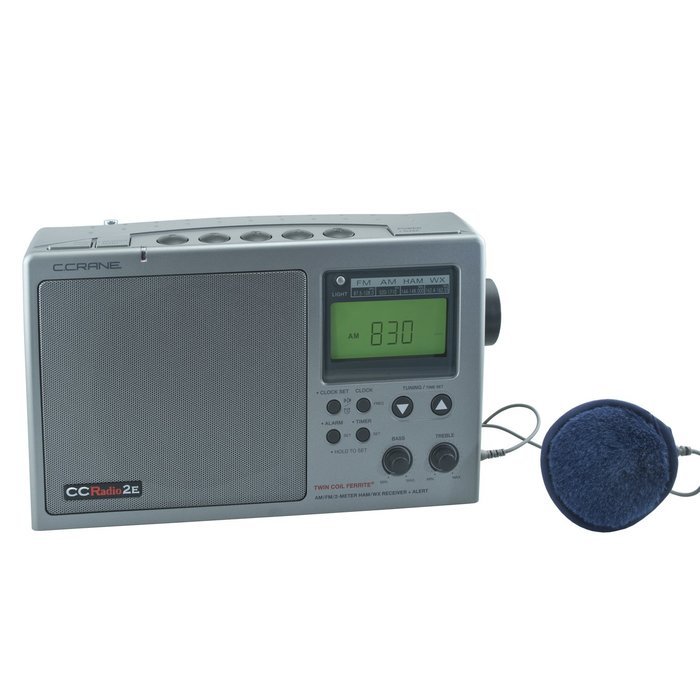 C. Crane CC Radio-2E Enhanced Portable AM FM Weather and 2-Meter Ham Band (Titanium) CC2TE and SoftSpeaker-2 Pillow... N4