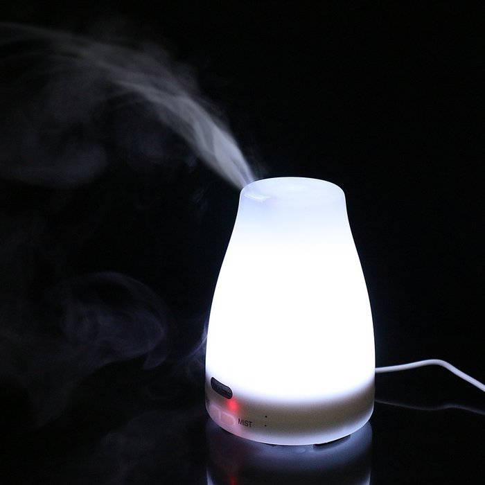 Noza Tec 100ML Essential Oil Diffuser Portable Ultrasonic Aroma Humidifier with 7 Color Changing LED Lamps, Mist... N8