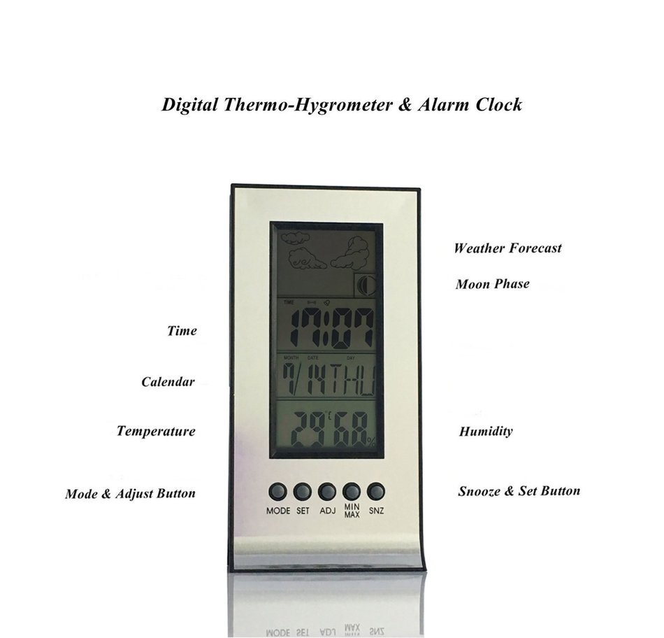 Humidity Meters, UNEGO Digital Thermo-Hygrometer Weather Thermometers Indoor Temperature Humidity LCD Display... N2