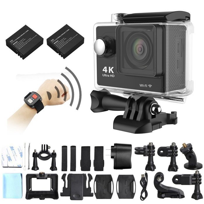 Action Camera, TUFEN 4K 12MP WIFI Sports Action Camera Ultra HD Camcorder Support 2.7K 1080P Video + 2.4G Wireless... N2