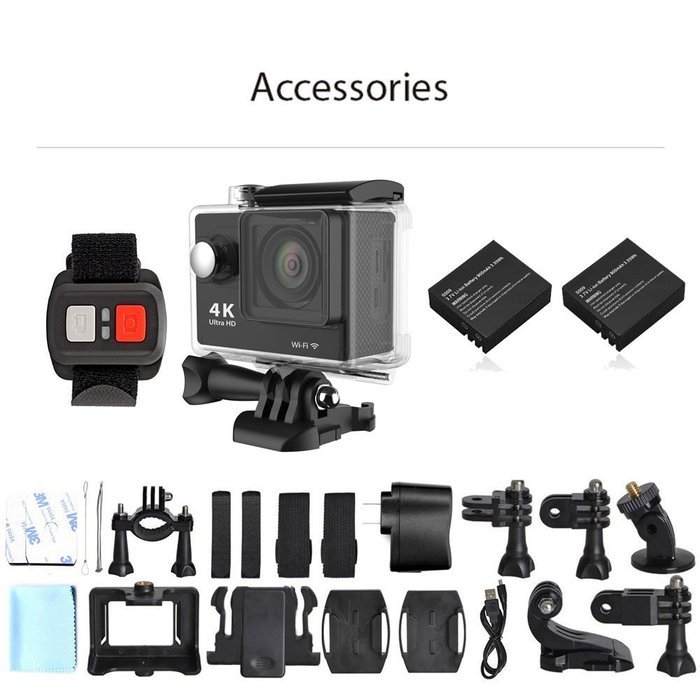 Action Camera, TUFEN 4K 12MP WIFI Sports Action Camera Ultra HD Camcorder Support 2.7K 1080P Video + 2.4G Wireless... N3