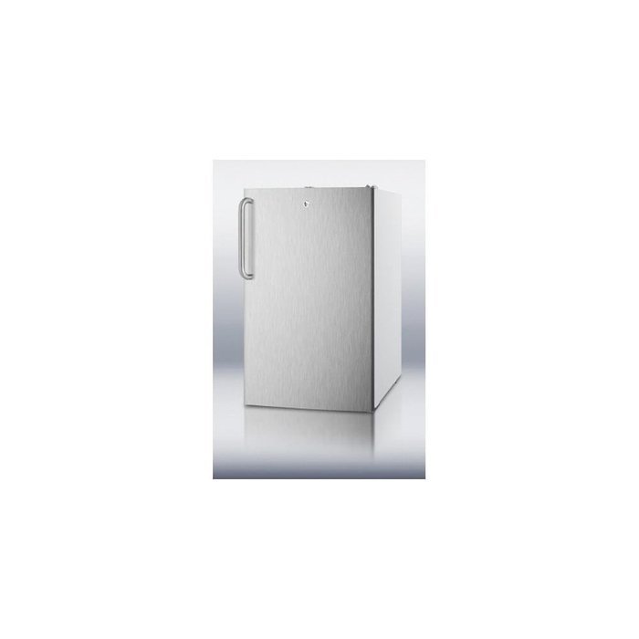 Summit CM411LBISSTB 20" Medically Approved Compact Refrigerator with 4.1 cu. ft. Capacity Professional Towel Handle... N4
