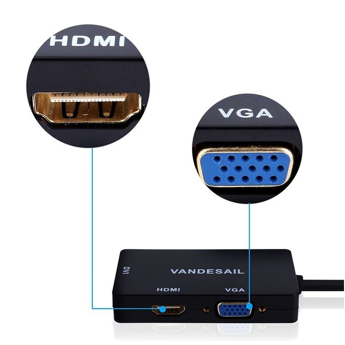 USB HDMI Adapter, VANDESAIL USB 3.0 to HDMI External Video Card Multi Monitor Adapter with Gold Plated for Windows... N73