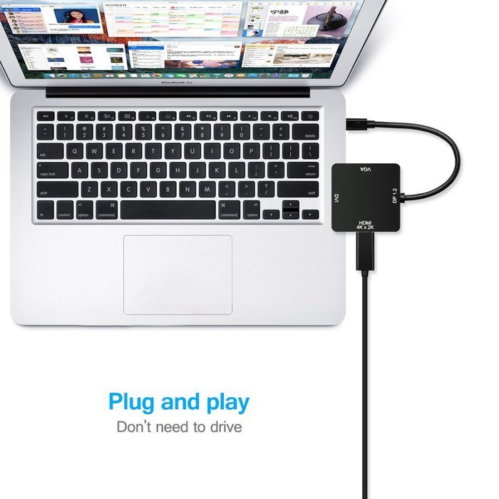 USB HDMI Adapter, VANDESAIL USB 3.0 to HDMI External Video Card Multi Monitor Adapter with Gold Plated for Windows... N74