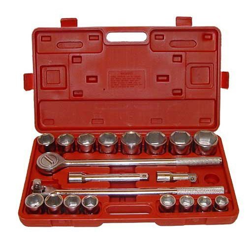 Pit Bull CHIS621 Pit Bull CHIS621 3/4-Inch Socket Set with Blow Case, 21-Piece by Pit Bull