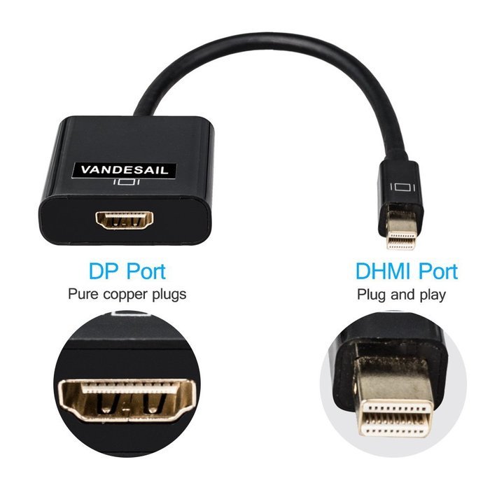 USB HDMI Adapter, VANDESAIL USB 3.0 to HDMI External Video Card Multi Monitor Adapter with Gold Plated for Windows... N82
