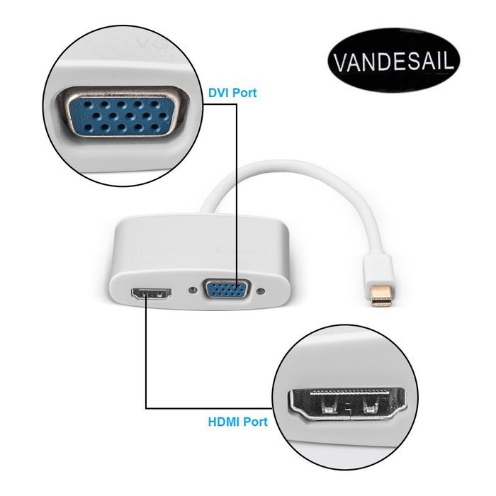 USB HDMI Adapter, VANDESAIL USB 3.0 to HDMI External Video Card Multi Monitor Adapter with Gold Plated for Windows... N89