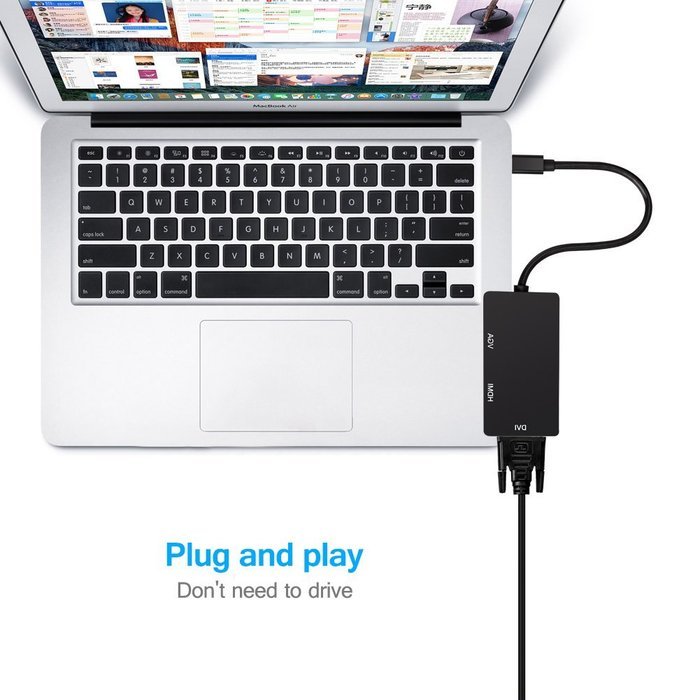 USB HDMI Adapter, VANDESAIL USB 3.0 to HDMI External Video Card Multi Monitor Adapter with Gold Plated for Windows... N92