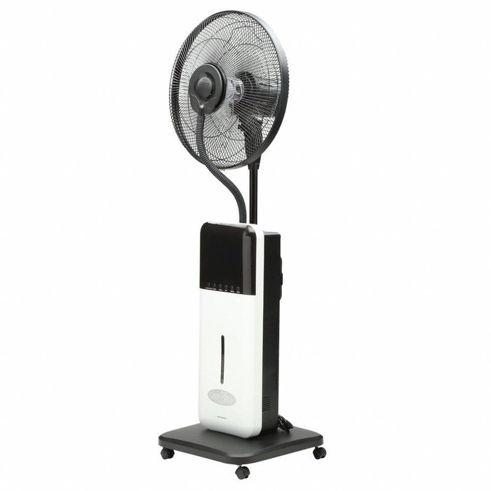 CoolZone by Sunheat CZ500 Misting Fan Ultrasonic Dry Misting Fan in White with Bluetooth Technology N3