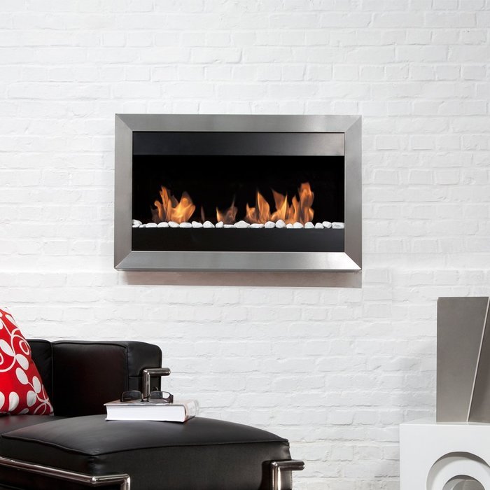 Bio Blaze BB-SQS2 Square Wall Mount Fire Place, Small N3