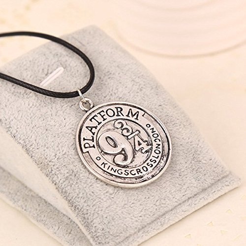 Hot Movie Harry Potter Hogwarts 9 3/4 Unisex Silver Necklaces Pendants With Gift (silver)