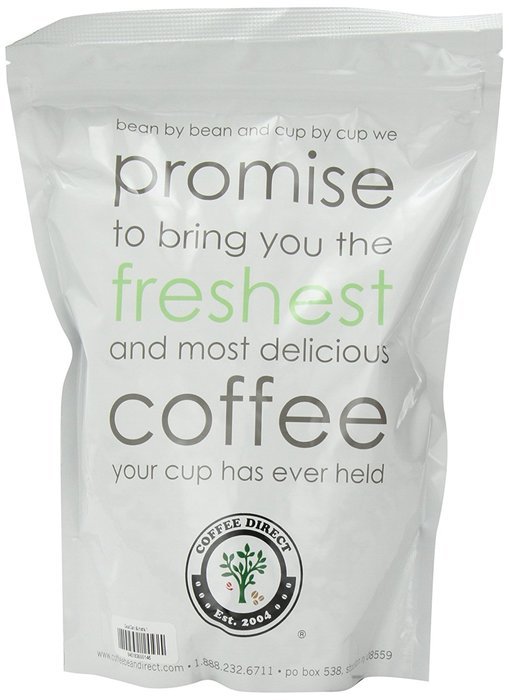 Coffee Bean Direct Decaf Dark Sumatra, Whole Bean Coffee, 16-Ounce Bags (Pack of 3)