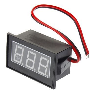 Water Resistant 0.56" 3-Digit Red LED Voltmeter - Black (DC 4.5-150V) N3