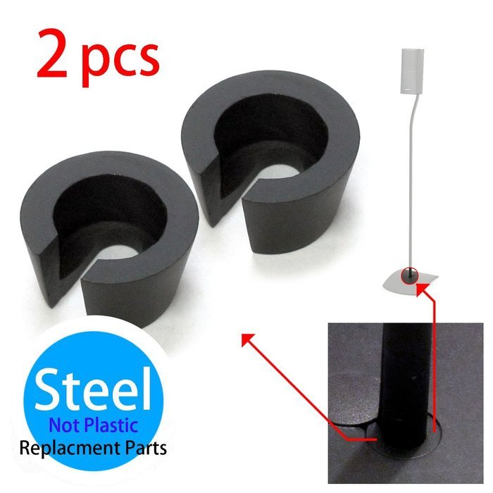 BOSE UFS-20 Speaker Floor Stand Repair / Replacment Parts, Custom Made STEEL (not plastic) Washer, Black, 2pcs