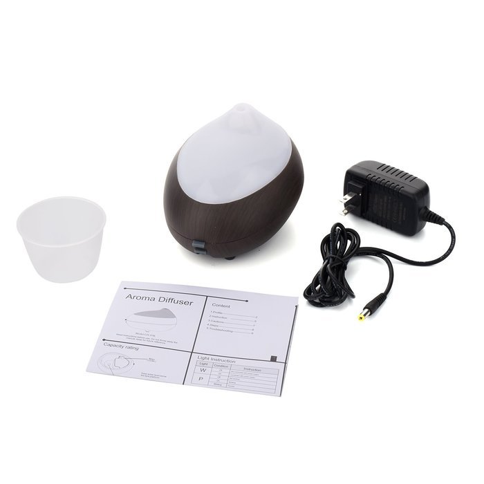 Essential Oil Diffuser, Hoosam 120ml Wood Grain Aromatherapy Diffuser Ultrasonic Cool Mist Air Humidifier with... N3