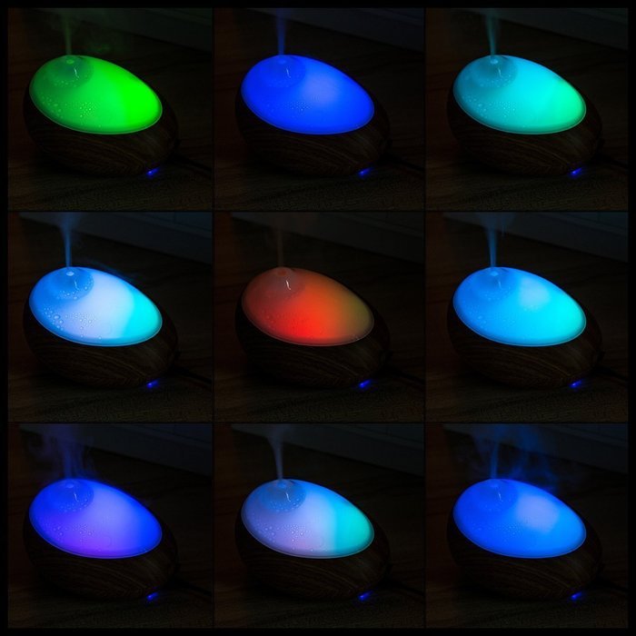 Essential Oil Diffuser, Hoosam 120ml Wood Grain Aromatherapy Diffuser Ultrasonic Cool Mist Air Humidifier with... N4