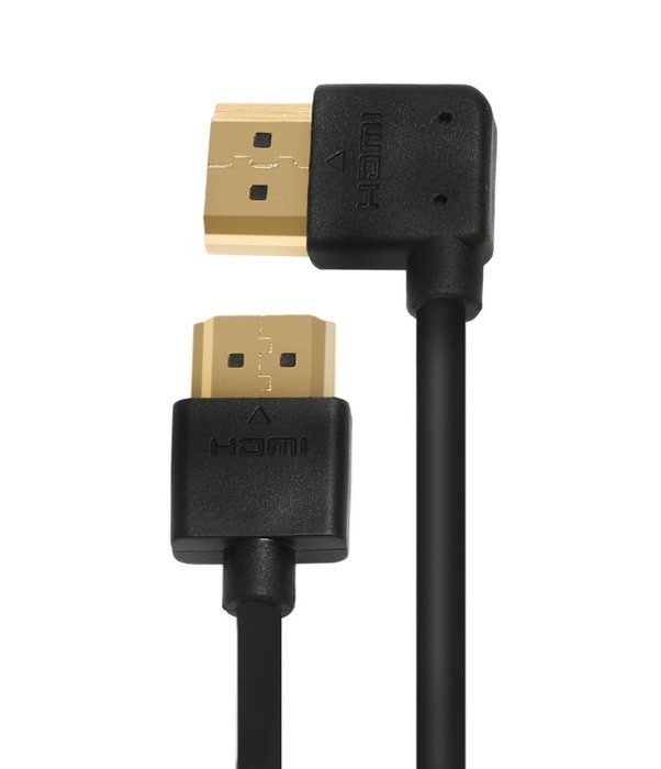 Ysimda Ultra Slim Flexible Series One Port Saver 90 Degree Right- Angle A to A HDMI 2.0 High-speed Cable, 3ft,... N7