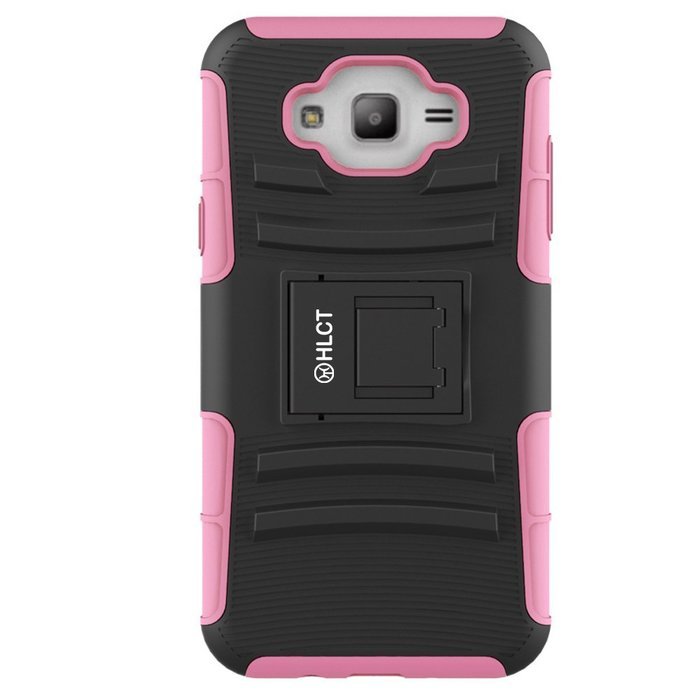 Galaxy J7 Case, HLCT Rugged Shock Proof Dual-Layer PC and Soft Silicone Case With Built-In Kickstand for Samsung... N19