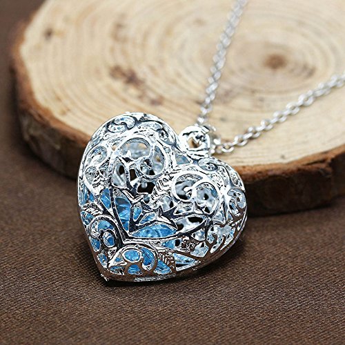 Lovers Gift Womens Fashion Silver Heart Hollow Out Branch Delicate Pendant N2