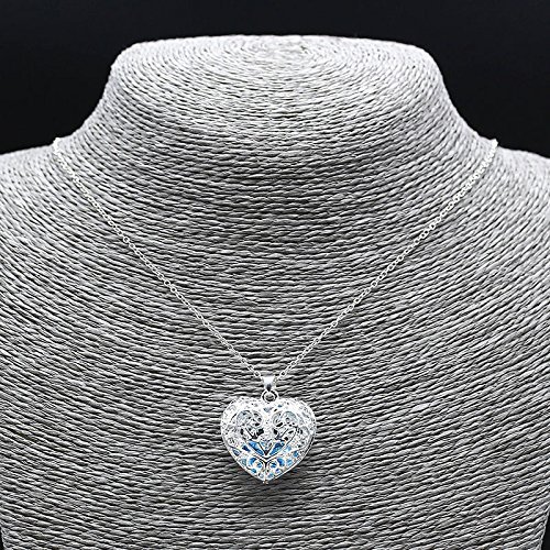 Lovers Gift Womens Fashion Silver Heart Hollow Out Branch Delicate Pendant N3