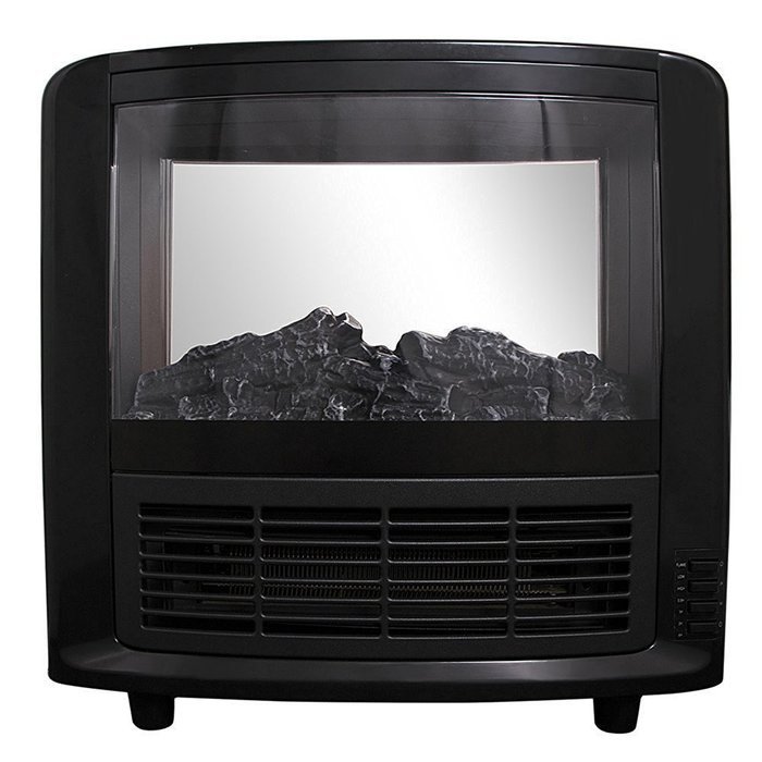 Ainfox 1500w Mini Size Free Standing Houseuse Portable Fireplace Heating Firebox Home Black N8
